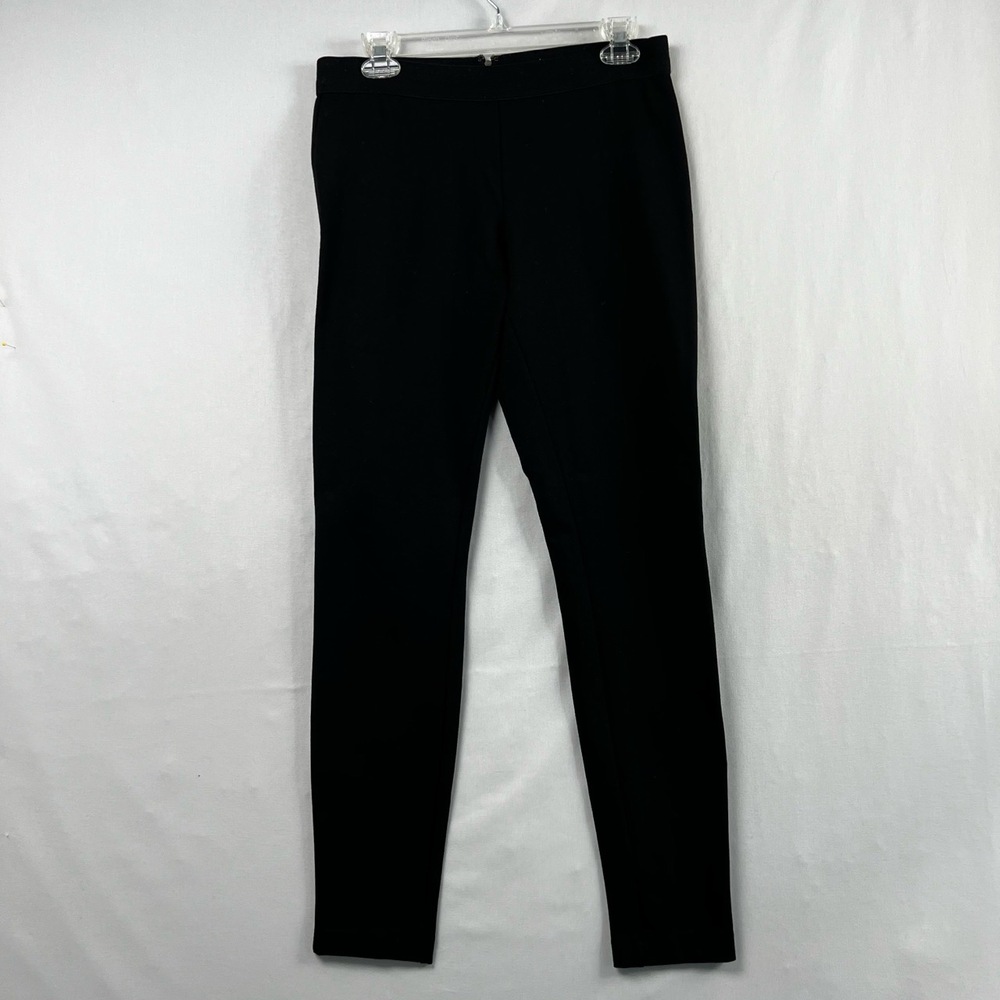 J Crew Pants Womens 10 Black Leggings Ponte Skinny Stretch Zipper